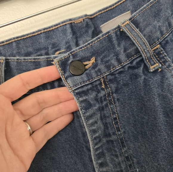 Carhartt FR Jeans 36x30 FRB100 DNM FR Relaxed Fit Blue Denim Distressed Ufcw - Picture 6 of 12